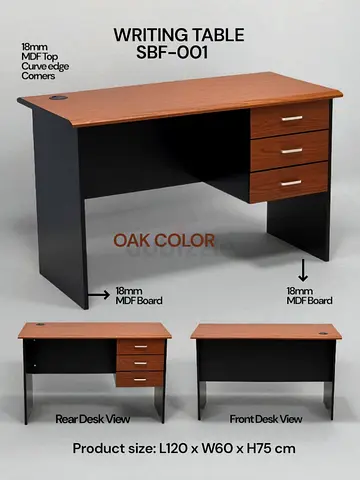 Stylish Oak Writing Table with Sleek Design