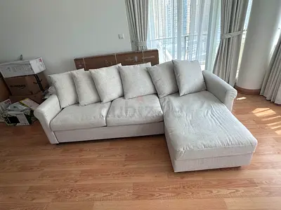 Looks great Condition Ikea Gronlid L shape sofa Bed with storage
