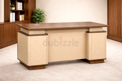 Stylish Grey Khaki Workstation – Modern Single Person Desk with Drawers