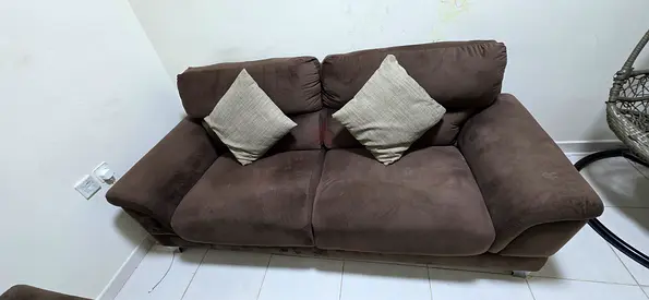 Cozy Two-Seater Sofa with Cushions
