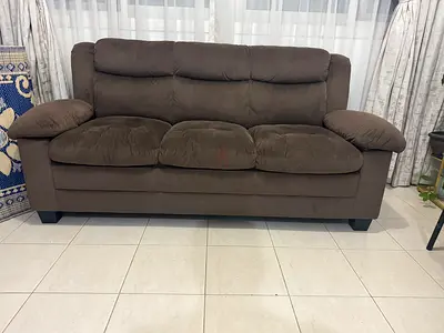 Comfortable Brown Fabric Sofa for Sale