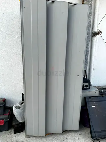 Sturdy Grey Metal Armoire for Efficient Storage
