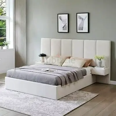 Stylish and Comfortable Bed with Built-in Nightstands