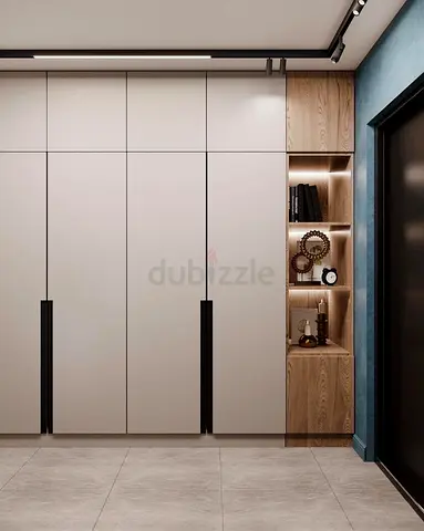 Modern Wardrobe with Built-in Shelves
