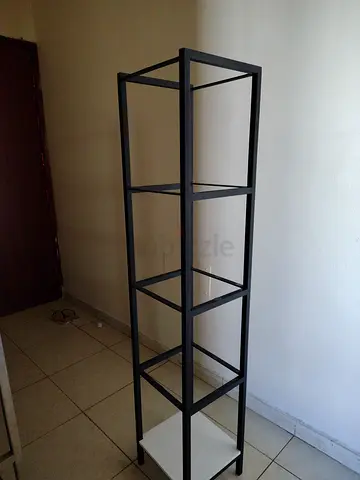 Stylish Black Metal Shelf with Modern Design