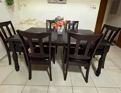 Dining table and chairs