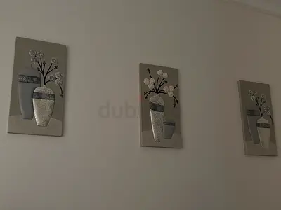 Elegant Wall Art Set of 3 Vases