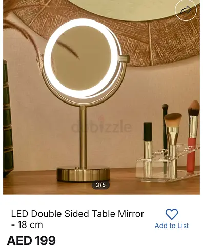 LED Double Sided Table Mirror