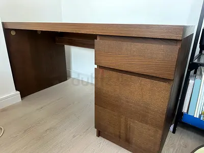 IKEA MALM Desk – Brown Stained Ash Veneer – Perfect Condition!