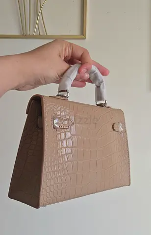 Elegant Crocodile Pattern Handbag Kelly mini
