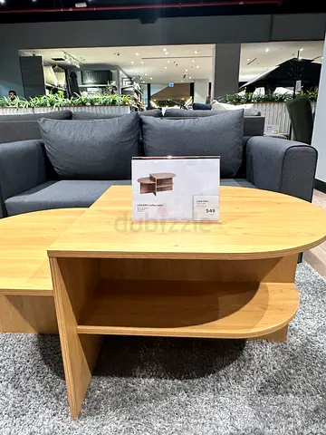 Coffee table 60x107 3 shelves warm oak colour