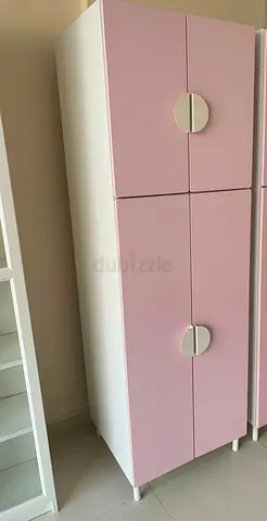 Stylish Pink and White Wardrobe for Sale