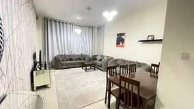 Furnished 2-bedroom apartment for monthly rent in Ajman One Towers, spacious layout, prime location,
