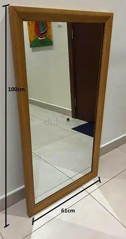 Wooden Framed Mirror - 100cm x 61cm