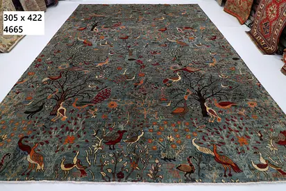 Beautifully Detailed Abstract Indoor handwoven afghan Area Rug 305 x 422
