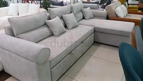 Comfortable and Stylish L-Shaped Sofa bed with hydraulic Storage