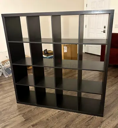 Spacious Black Bookshelf for Modern Living Spaces
