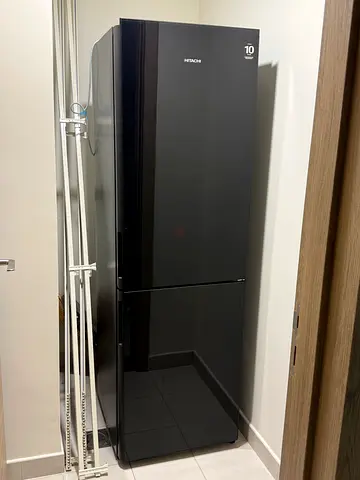 Modern Black Refrigerator in Excellent Condition