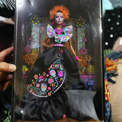 Elegant Doll in Vibrant Dress