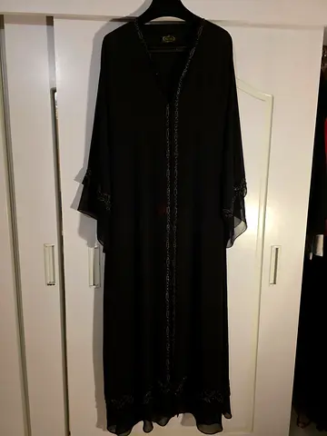 Elegant Black Abaya with Embellishments