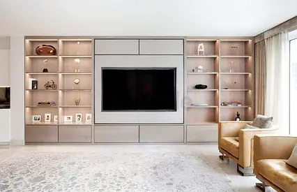 Modern Entertainment Center with Shelving