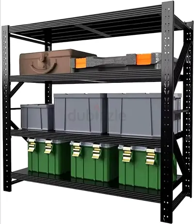 Heavy Duty Storage Rack 200x60x200cm | 4 Levels | Block Color | 800kg Load | Warehouse / Shop | UAE