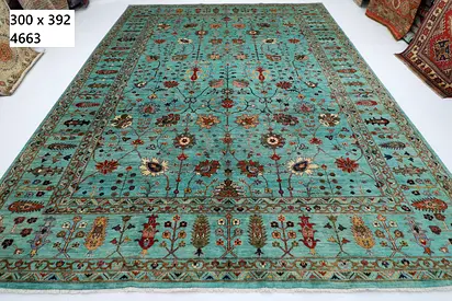 Beautiful Handwoven afghan wool Area Rug 300 x 392 cm