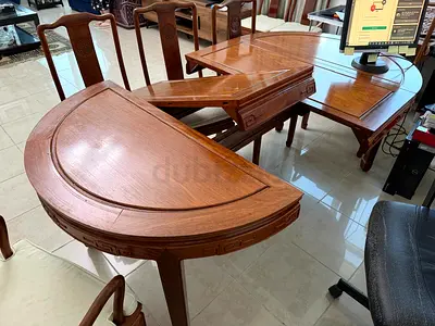 Elegant Wooden Dining Table Set with Chairs