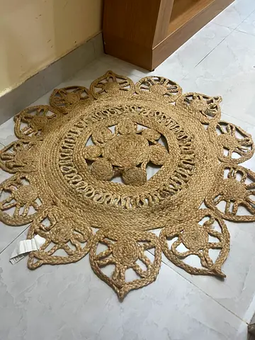 Beautiful Handcrafted Natural Jute Rug