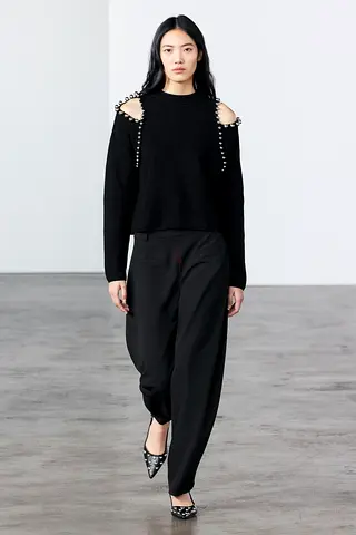 Zara Knit Sweater With Metallic Balls