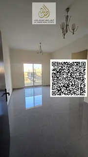Two bedrooms and a living room for rent in Ajman, Al Rawda 1, with three bathrooms and a balcony. Fi