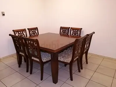 Home Centre Solid Wood 8-Seater Dining Table Set