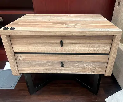 Stylish Wooden Nightstand with Drawers