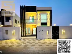 Villa for rent in Al-Haliou, modern design, first occupancy, central air conditioning, 4 master bedr