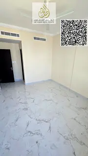 For rent in Ajman, first occupancy, in Al Jurf 3 on Sheikh Mohammed Bin Zayed Road: one bedroom, liv