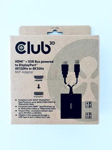 Club 3D CAC-1335 HDMI 2.1 to DisplayPort 1.4 (4K120 / 8K30)
