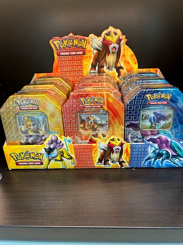 Complete Sealed HGSS Legendary Beasts Tin Set with Display – Extremely Rare