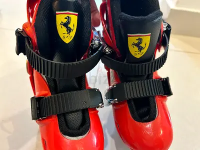 Ferrari Red Inline Skates - Perfect for Thrilling Rides! Adjustable size,Suitable for size 29 to 32