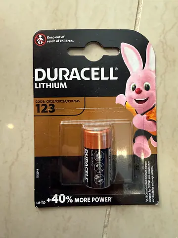 Duracell High Power Lithium 123 Battery 3V, pack of 1 (CR123 / CR123A / CR17345)