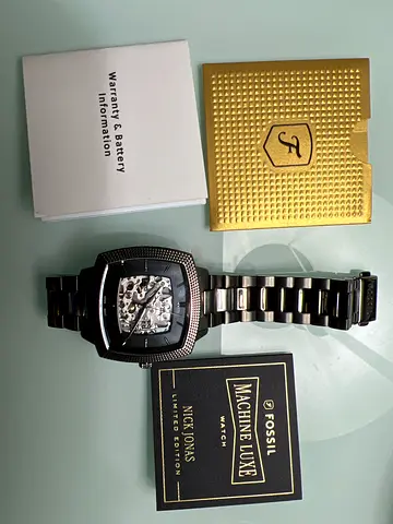 Elegant Skeleton Automatic Watch with Metal Band - Limited Edition - Automatic