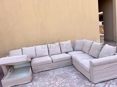 Selling in excellent Condition Ikea Gronlid U Shape Sofa Bed with Storage beige