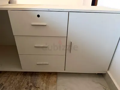 White official cabinet with storage for Sale