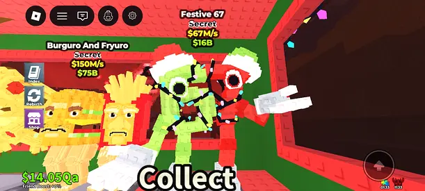 Steal a brainrot :Festive 6 7 67m/sec instant delivery