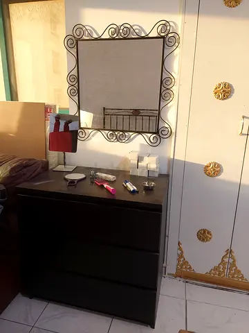 ikea chest of drawer and ikea mirror