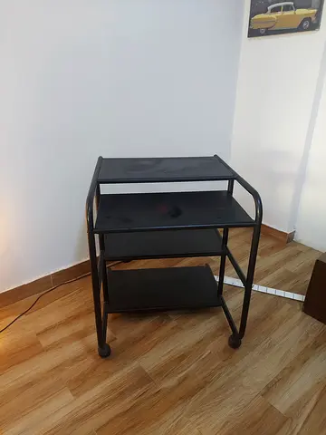 metallic computer table