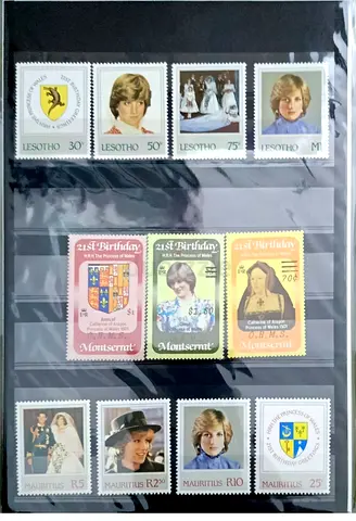 Collection of Vintage Stamps from Lesotho and Mauritius