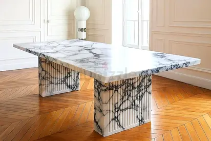 Calcutta Viola Marble Dining Table