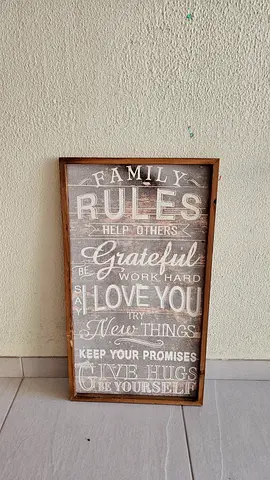 Inspirational Wall Art with Family Rules