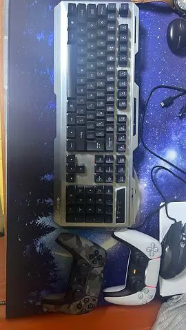 Gaming Keyboard and PlayStation Controllers Bundle