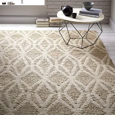 Elegant Modern Area Rug with Geometric Design